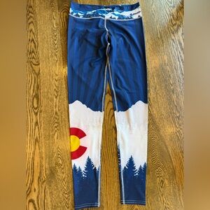 Colorado Threads yoga pants White Mountain-Print Leggings